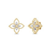 Princess Flower Earrings with Diamonds - Dracakis Jewellers